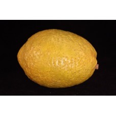 Vintage Italian Alabaster Stone Fruit Lemon - 3⅜" Long, 2⅜" Diameter - ¾ Pound   323266733558